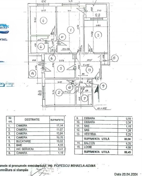 Berceni, 4 camere, 89 mp, 2 grupuri sanitare, bloc anvelopat,
